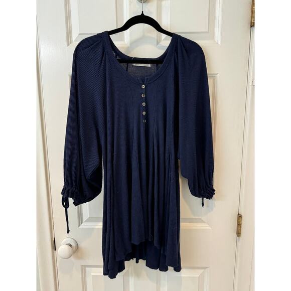 Free People we the free winter Sun tunic dress Blue Small - Picture 4 of 10